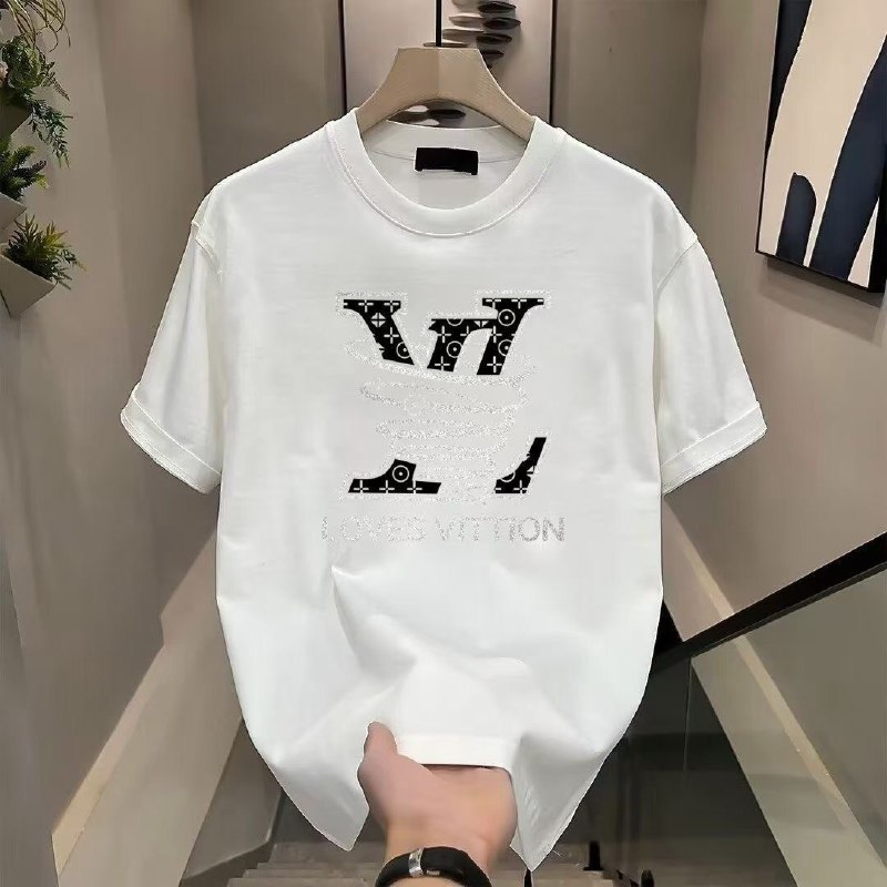  LV niche ins style short sleeved shirt -4