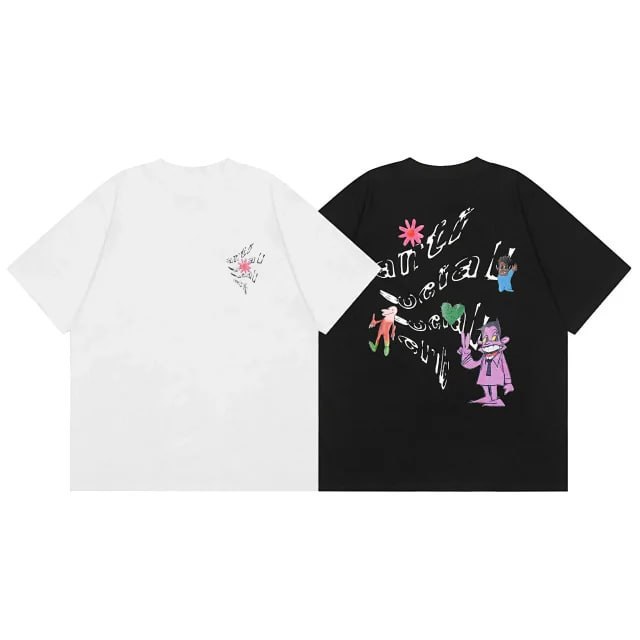  ASSC Anti Social Club Colorful graphic T-shirt -2