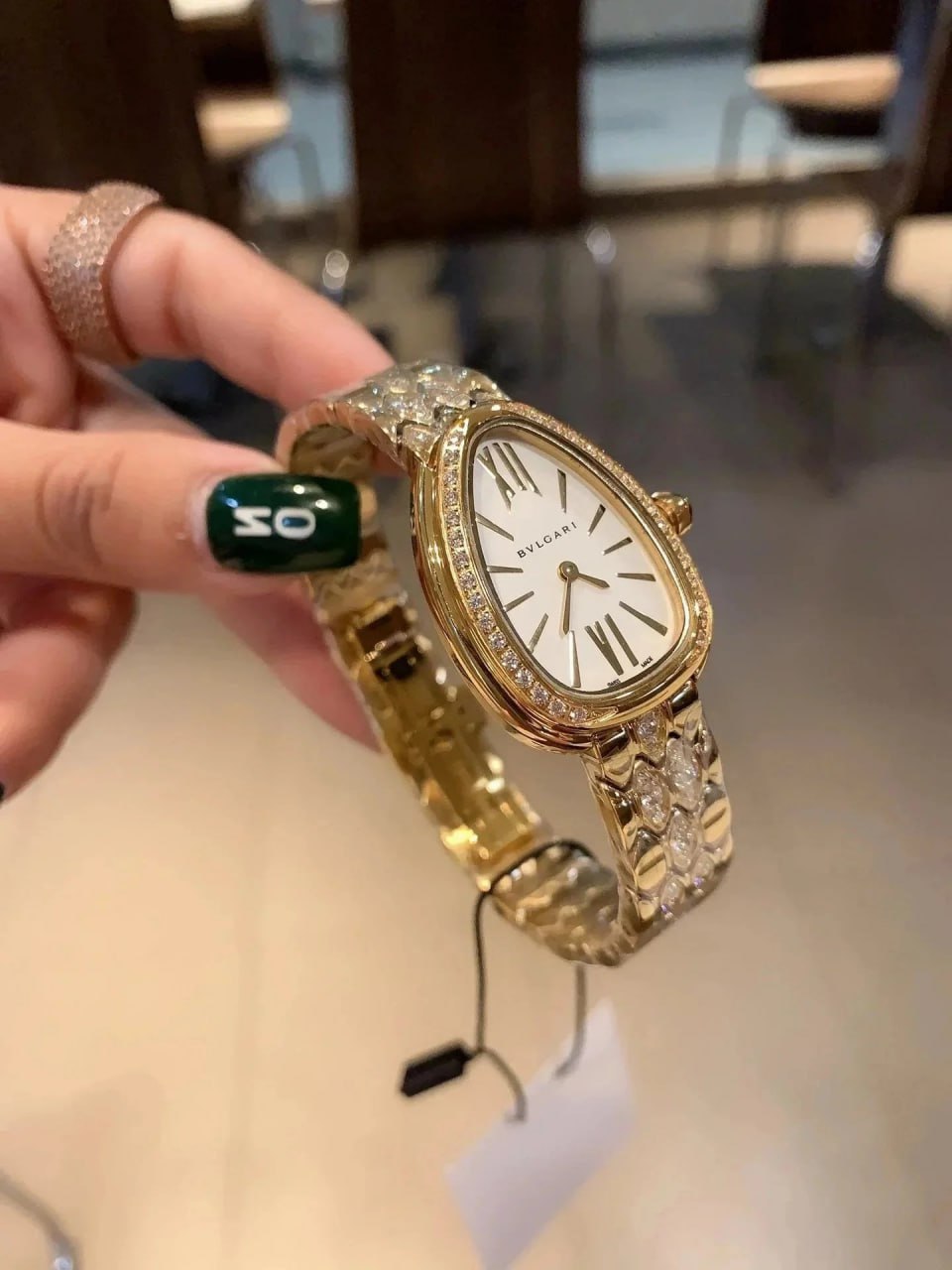 Bvlgari diamond encrusted watch -3