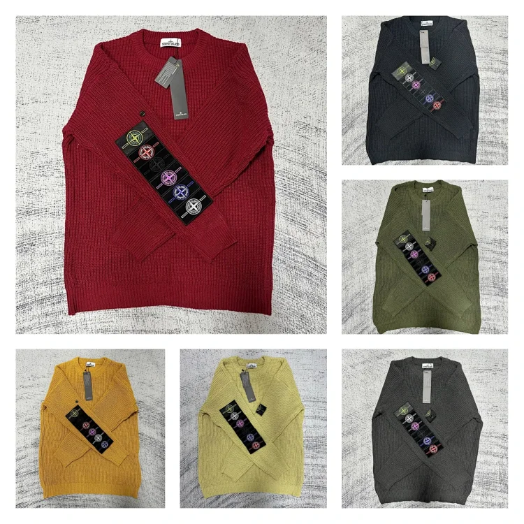 Stone Island Ribbed V-Neck Sweater 40 styles