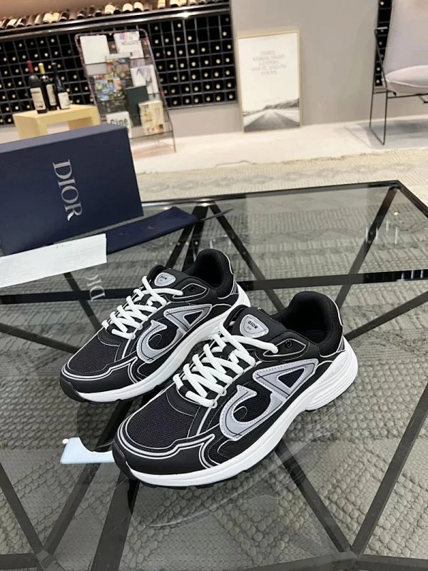 Dior B30 Black White Mesh Shoes                                                                 -2
