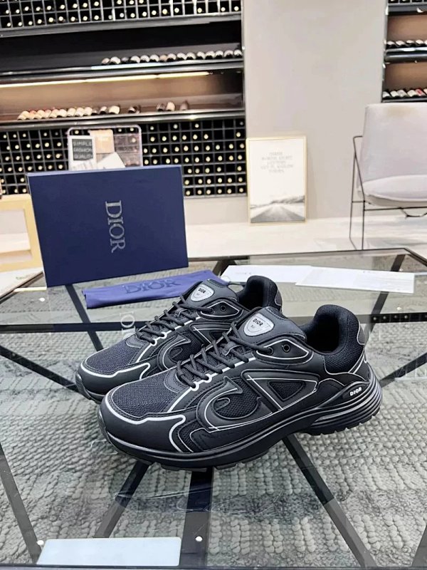 Dior B30 Black White Mesh Shoes                                                                 -3