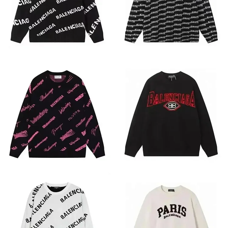  Balenciaga Logo Print Sweater