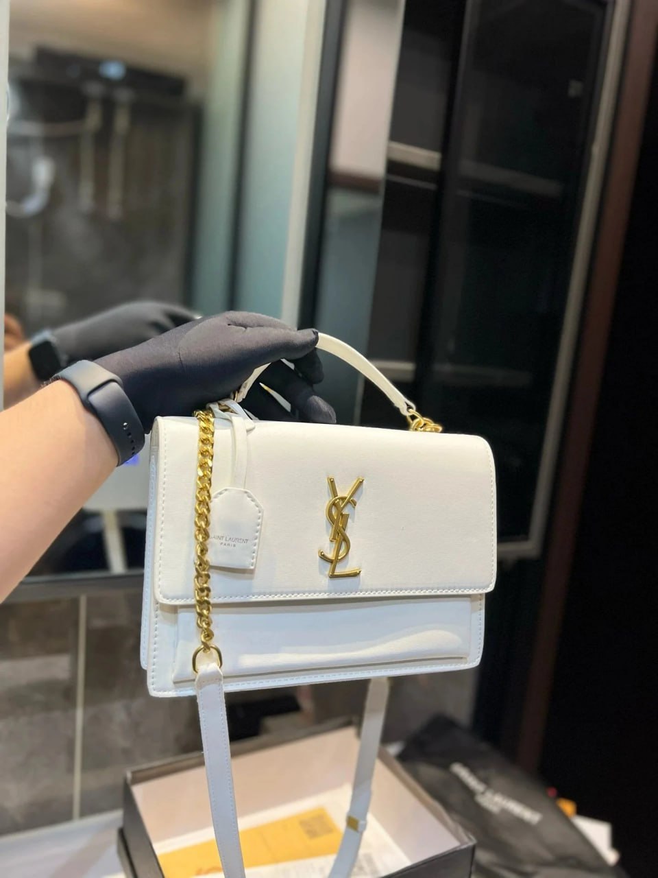 Yves Saint Laurent genuine leather bag Top version -3