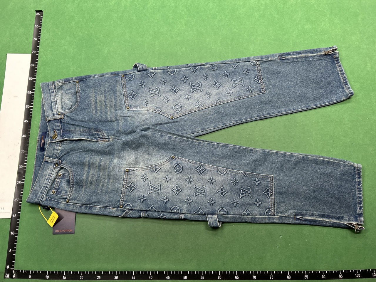  L-V Louis Vuitton Jacket jeans suit set -3