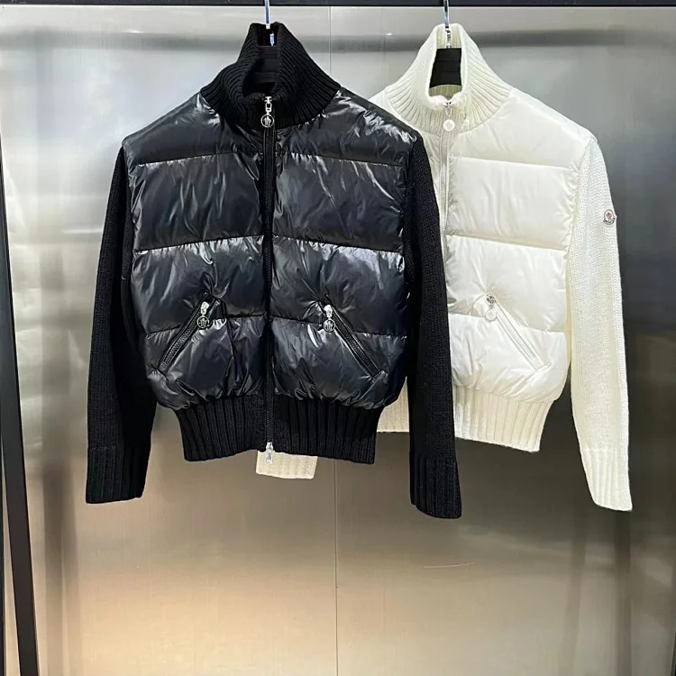 Moncler Wool Puffer Cardigan Down Jacket