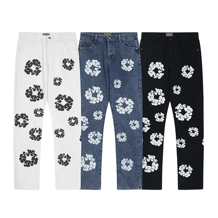  DENIM TEARS Scrunchie Print Jeans 40 styles