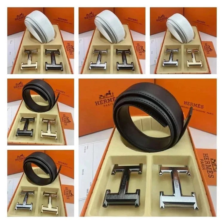 Hermès H Buckle Belt Set [18 styles] -4