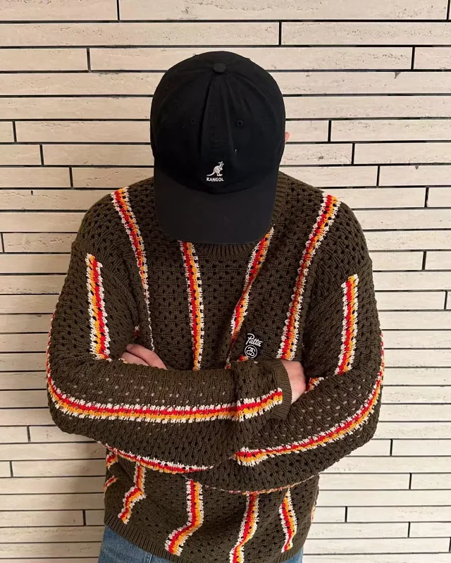 STUSSY Striped Knit Sweater -4