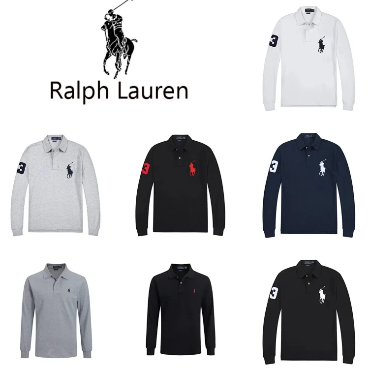 Ralph Lauren Big Pony Long Sleeve Polo Shirt [28 styles]