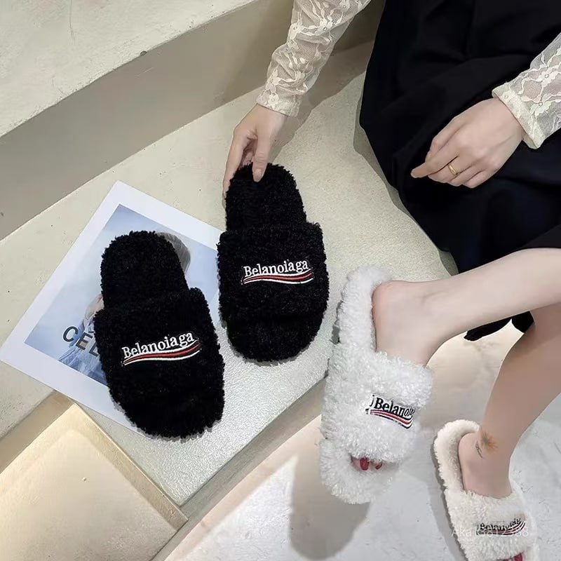 Balenciaga Fluffy Slippers [5 styles] -5