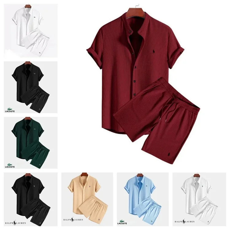 Ralph Lauren & Lacoste Short Sleeve Shirt and Shorts Sets [18 styles]