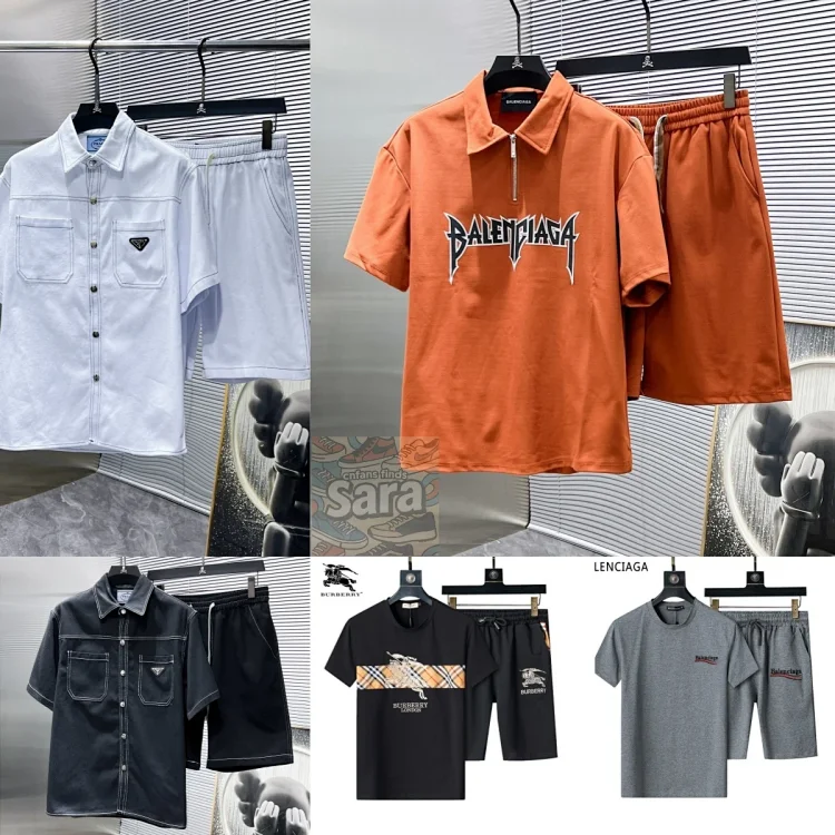 PRADA / Burberry /Balenciaga  Short Sleeve Coord