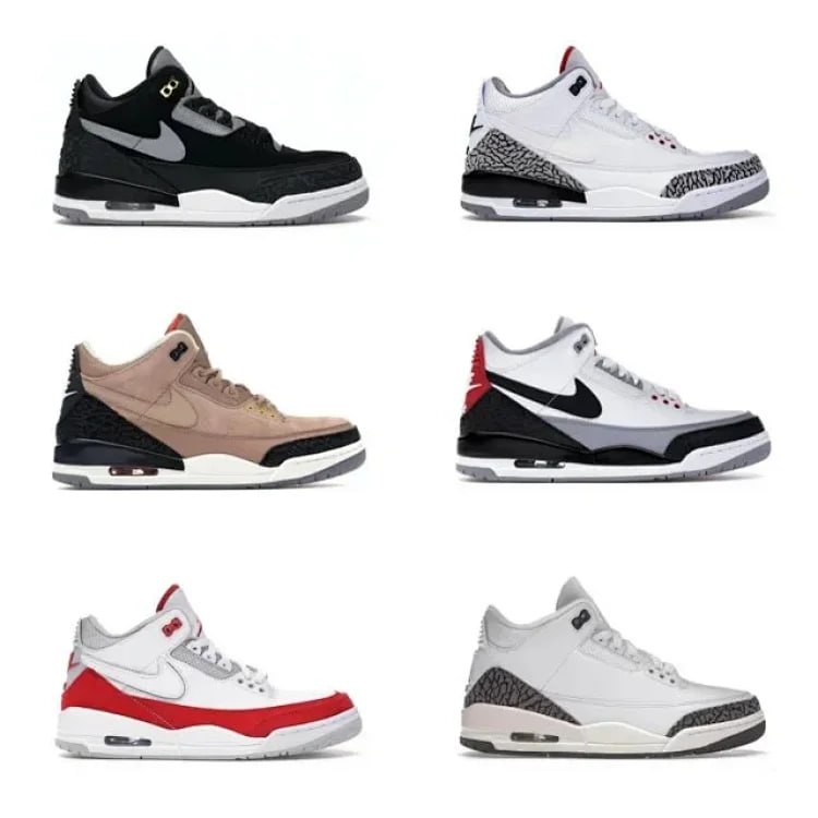  Nike Air Jordan 3 Sneakers [12 styles]