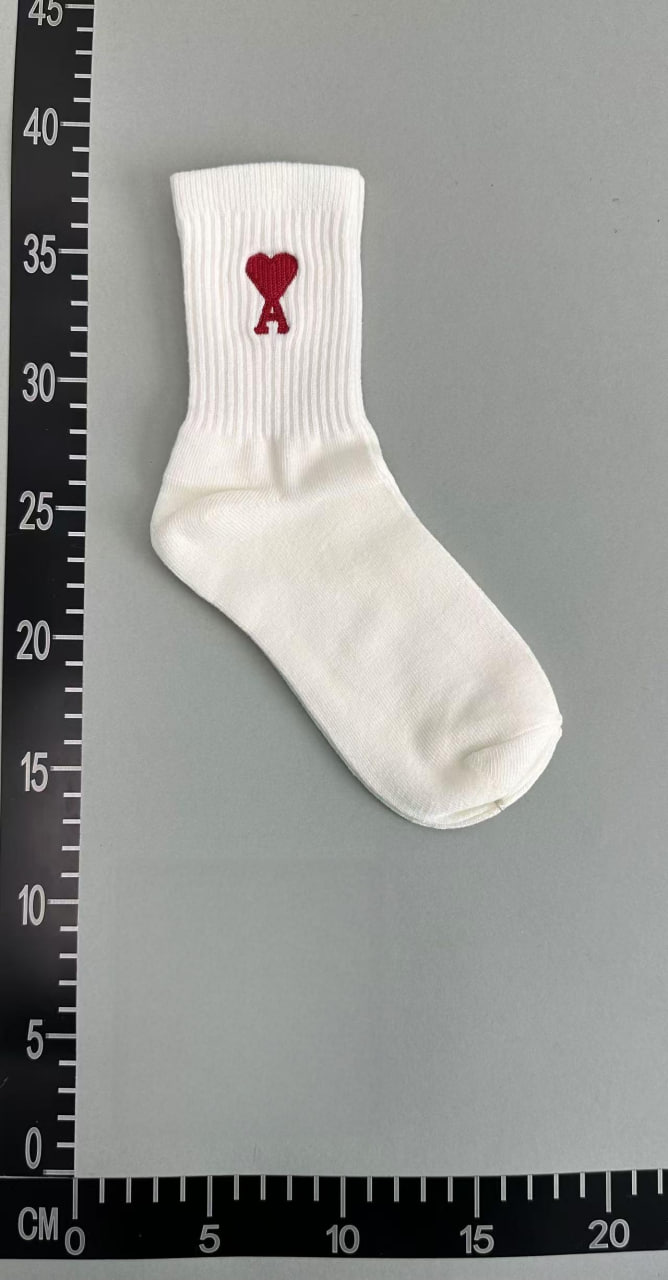 Ami Paris Heart Embroidery Ankle Socks [36 styles] -3
