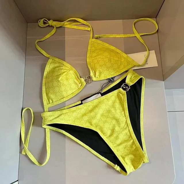  LV Monogram, Gucci GG Supreme, Fendi FF, Dior Oblique, Chanel Camellia Bikini Sets [40 styles] -2