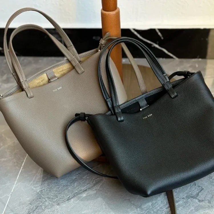 The Row MAYA Leather Tote Bag - Classic Handbag for Women [2 styles]
