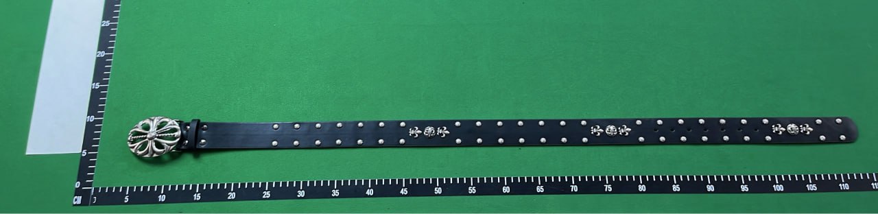   Loewe Embossed Flower Buckle Leather Belt for Women -4