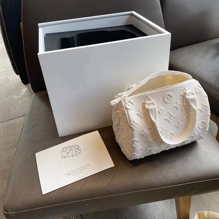   Louis Vuitton Speedy Bag Vase Composed of Jesmonite