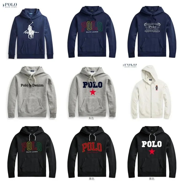 Ralph Laure Polo Sport New autumn and winter Paul Morgan sports embroidered cotton hooded top