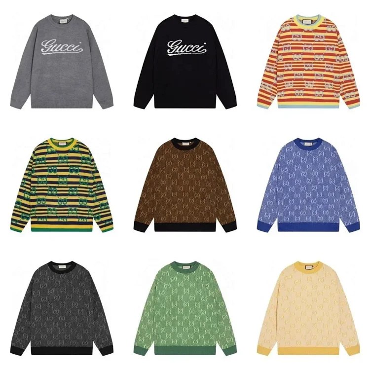 Gucci Loose sweater with round neck and logo
