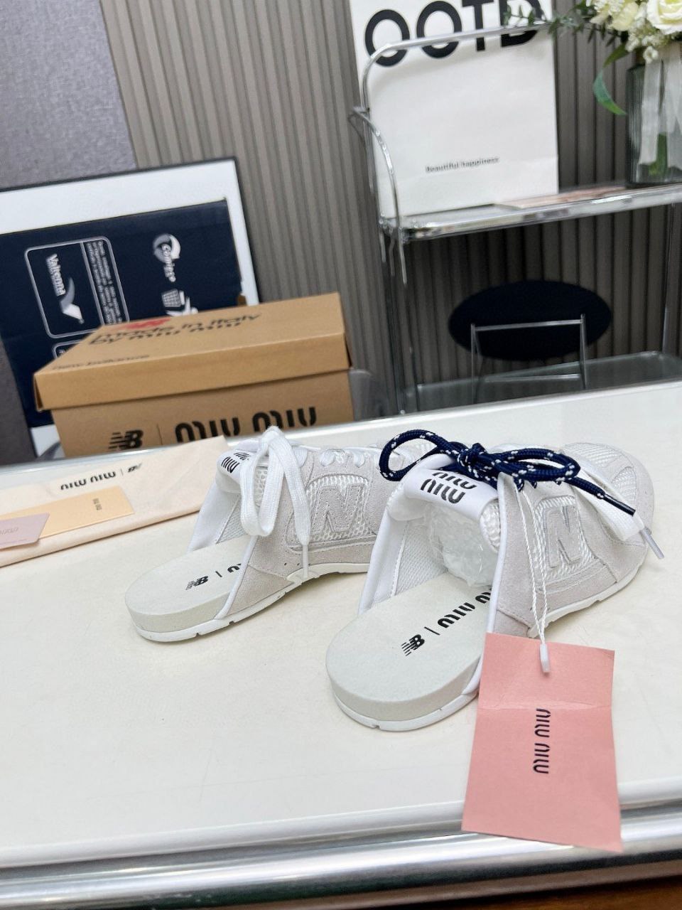 MiuMiu flat-bottomed half-slippers -2