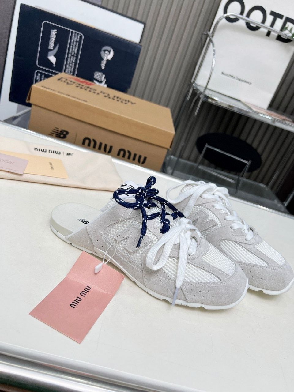 MiuMiu flat-bottomed half-slippers -3
