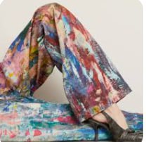  Graffiti Oil Painting Wide Jeans -4