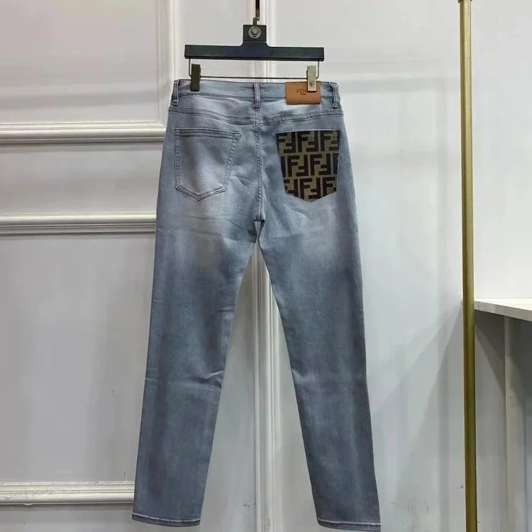  Fendi FF Logo Denim Jeans [5 styles] -4