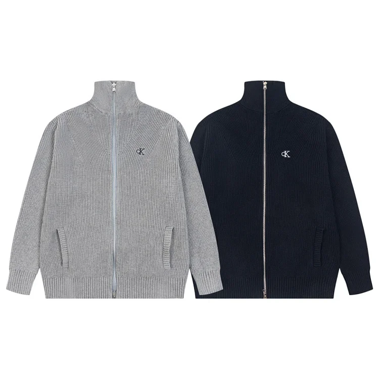  Calvin Klein Ribbed Zip-Up Jacket [2 styles]