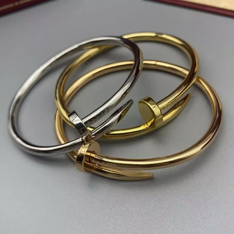  Cartier Juste un Clou Bracelet Gold and Silver Nail Design Jewelry [3 styles]