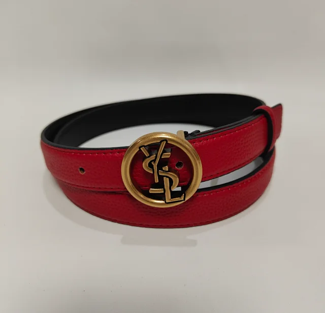 YSL Classic Leather Belt with Double Ring Buckle [8 styles]