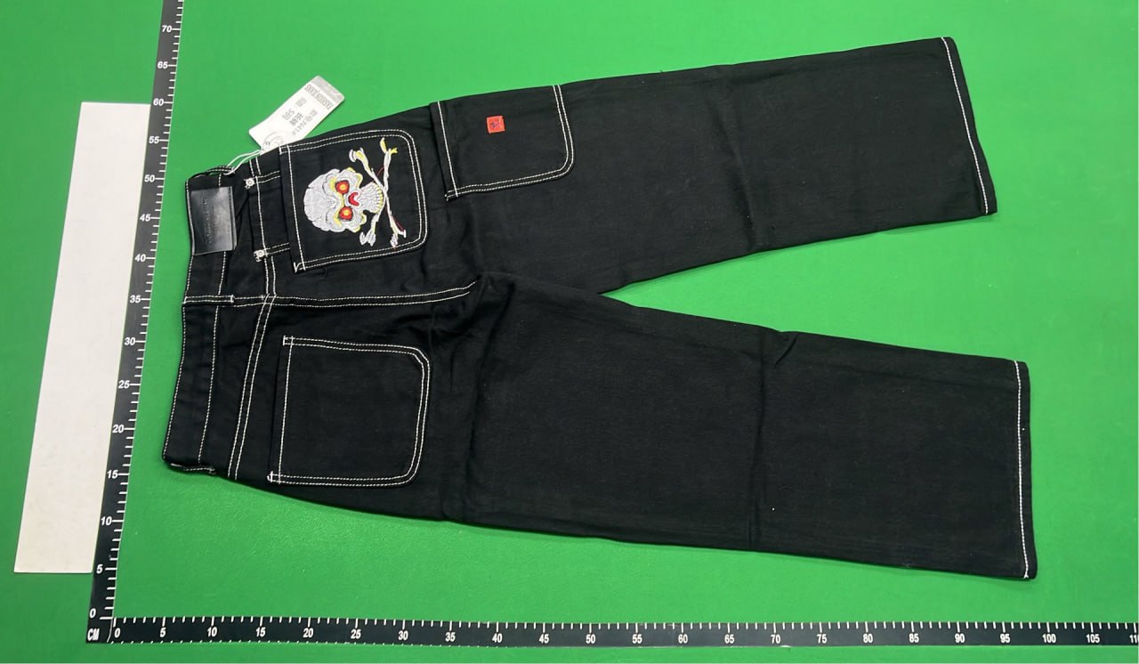 Vintage Crown Embroidered Denim Pants [22 styles] -2