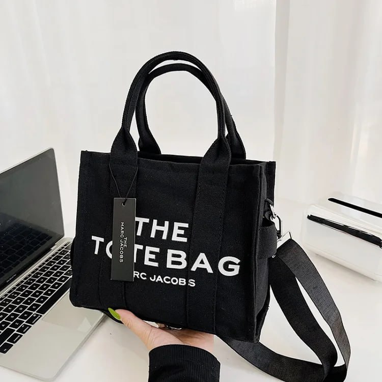 MARC JACOBS THE TOTE BAG Black Canvas Handbag with Adjustable Strap [20 styles]