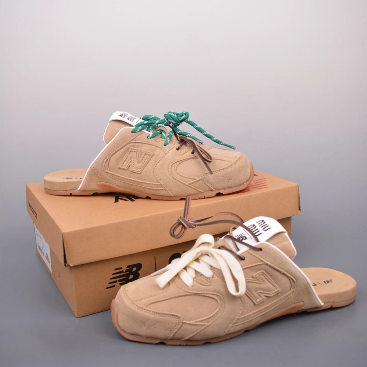 MiuMiu flat-bottomed half-slippers -2