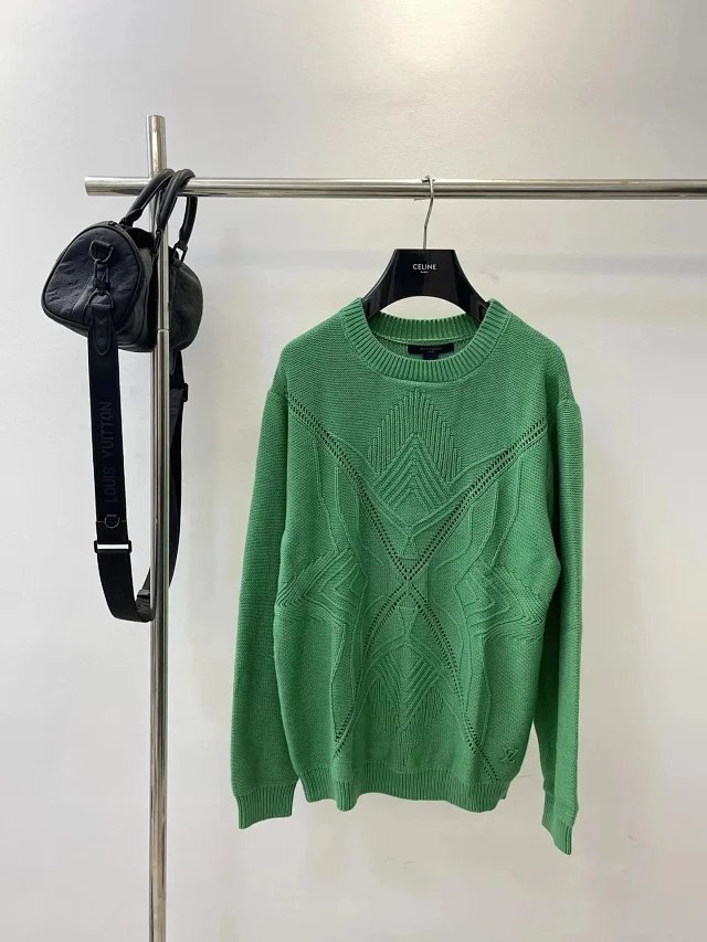  Louis Vuitton LV Eagle Eye Embroidery Crewneck  -4