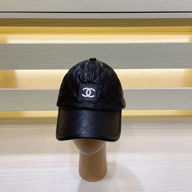  Chanel Summer double C embroidered letters Baita hard top face-showing small duckbill cap（40 styles -2